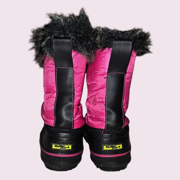 Western Chief Snow Boots Girls Size 3 Pink - Picture 6 of 7
